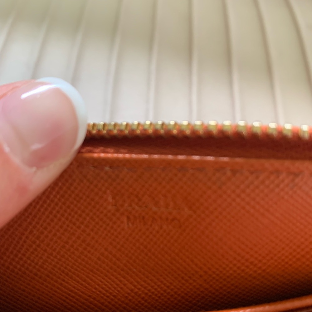 Prada Saffiano Leather Wallet | Papaya - Picture 11 of 15